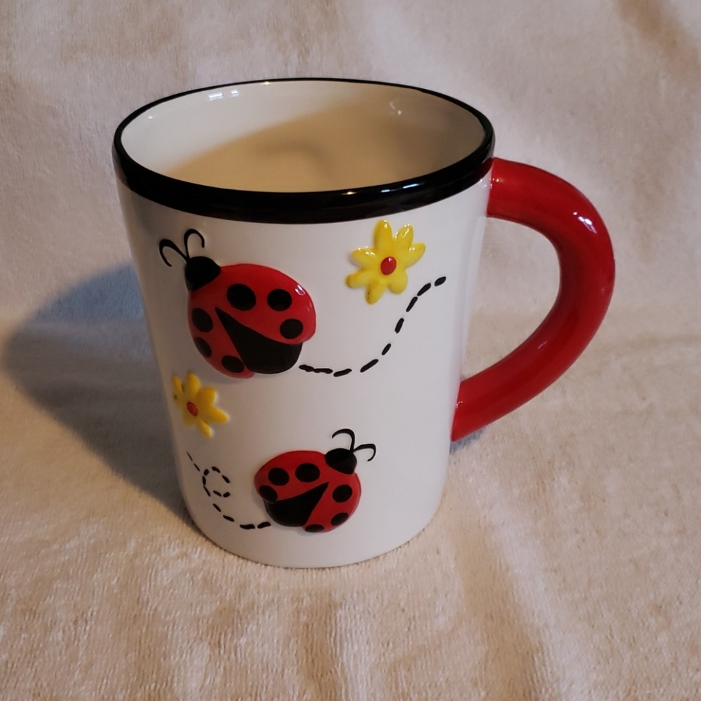 Tall lady bug planter